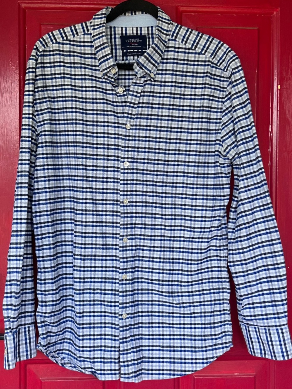 Charles Tyrwhitt Men's XL Weekend Extra Slim Fit Comfy Soft Warm Long Sleeve